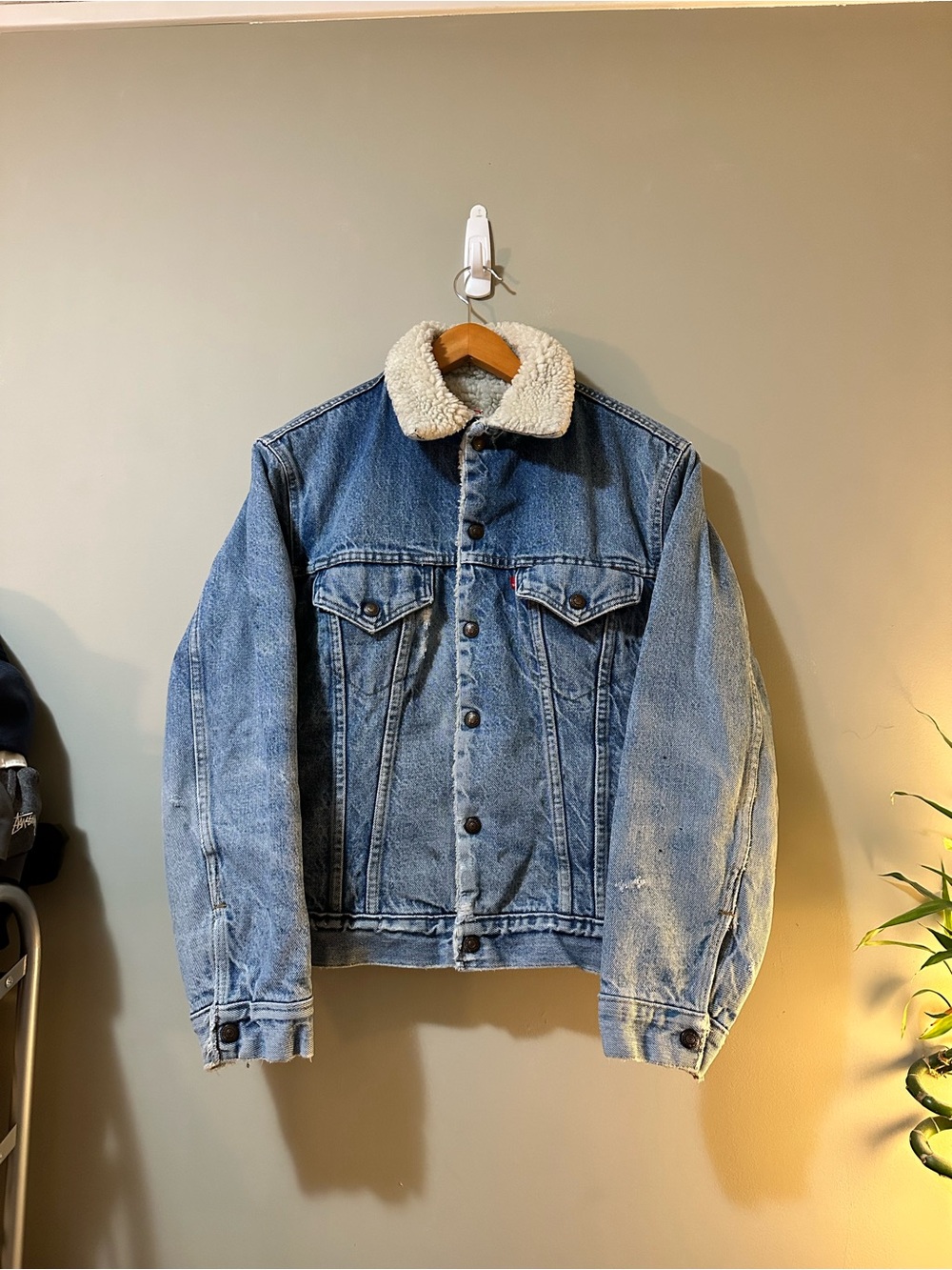 Vintage Levi's Light Blue Denim Sherpa Jacket